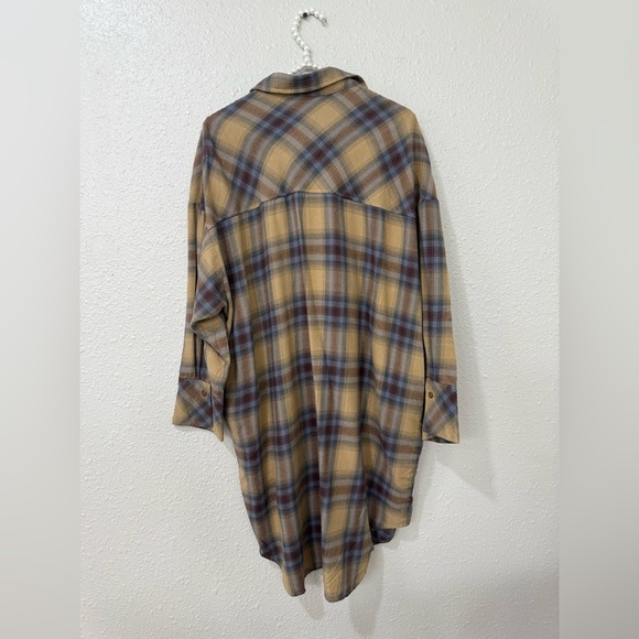Moussy Plaid Button-Up Shirt Dress Free size - Picture 5 of 10